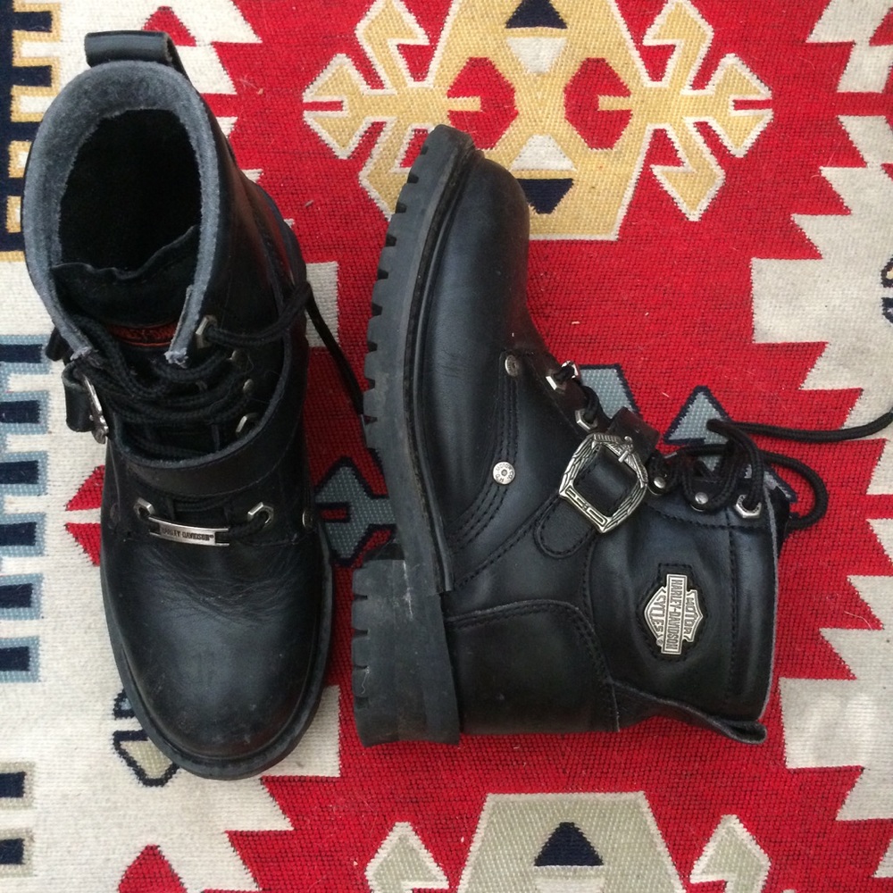 Vintage Harley Davidson Motorcycle Boots